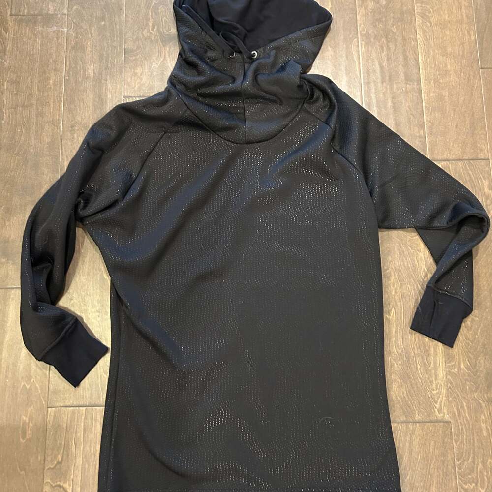 Soybu Women's Cowl Neck Hoodie L After Workout Black Athleisure Hoodie